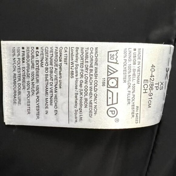 BANANA REPUBLIC MEN'S UNISEX HIGH QUALITY PRIMA LOFT BLACK PUFFER VEST SIZE XS - Picture 11 of 11